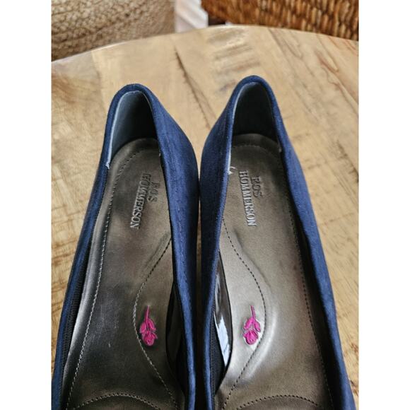 Ros Hommerson Leather Tulane Classic Slip On Shoe Women's Size 8.5 SS Navy - Picture 4 of 10
